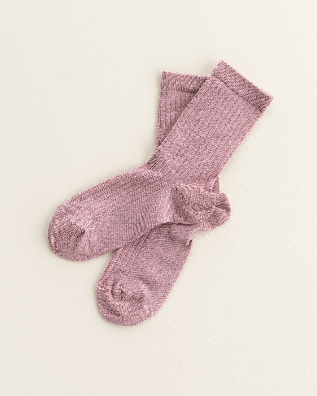 Wool rib Unisex socks - cameo rose