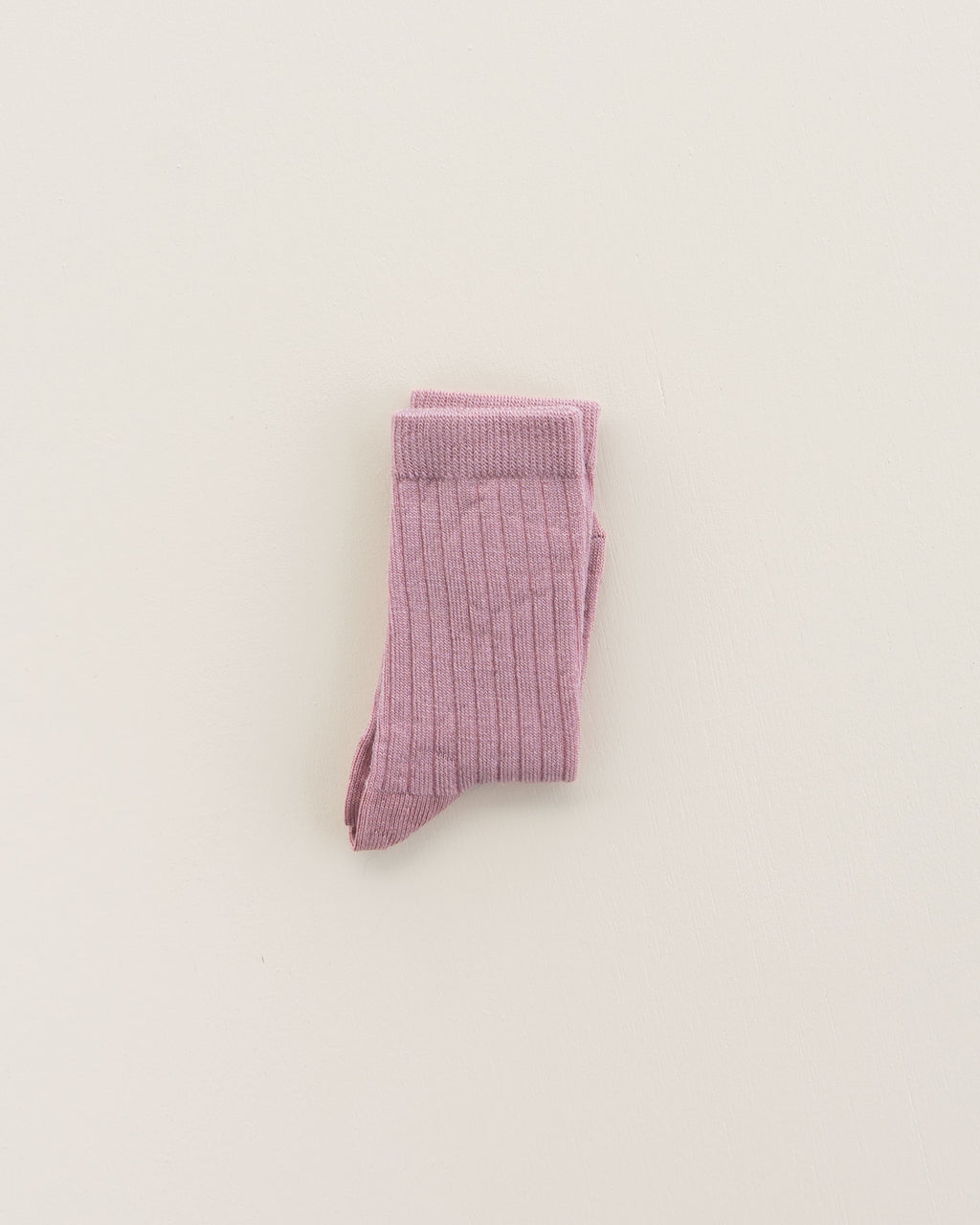 Rippsocken aus Wolle für Kinder - cameo rose 