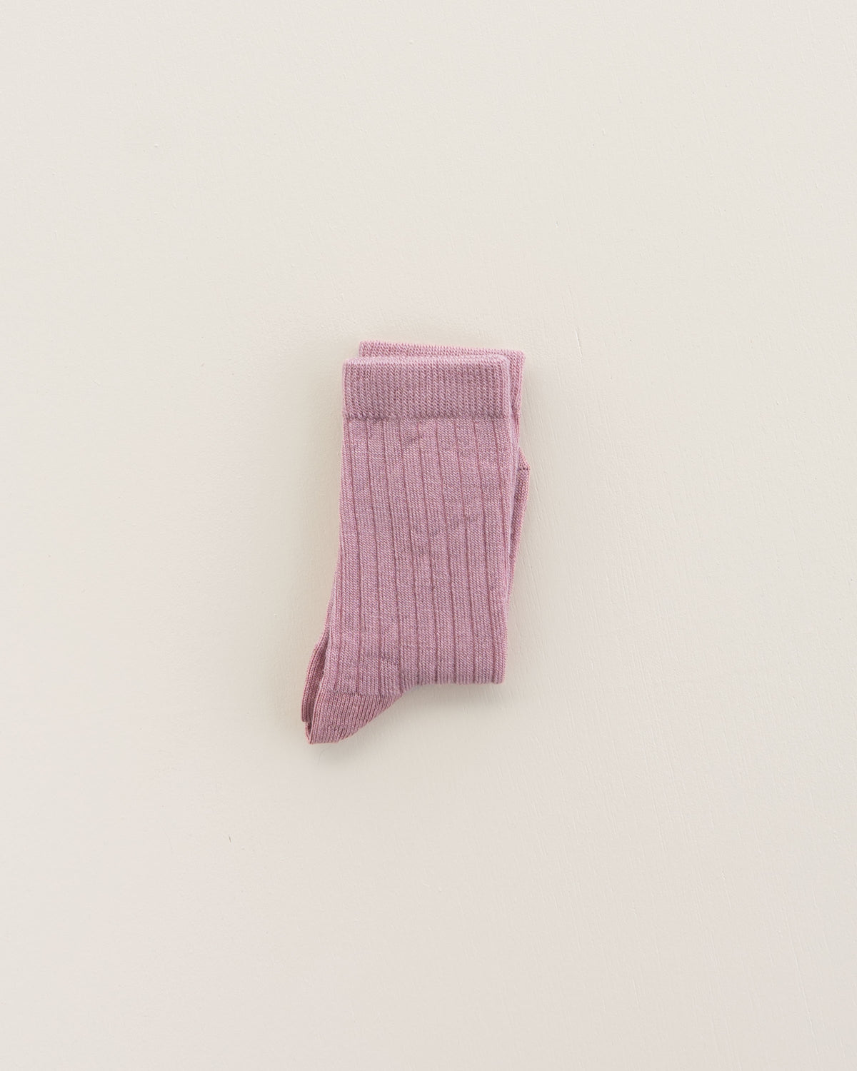 Rippsocken aus Wolle für Kinder - cameo rose 