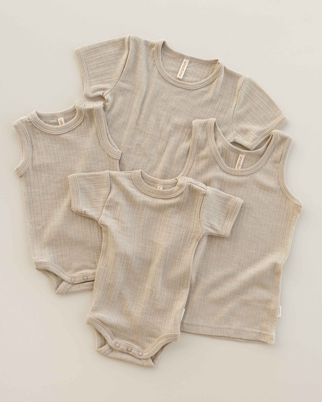 Body short sleeves rib wool/silk - maca