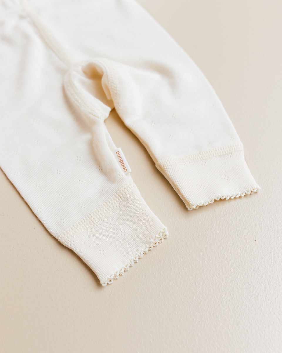Baby leggings pointelle wool:silk - munkki 3