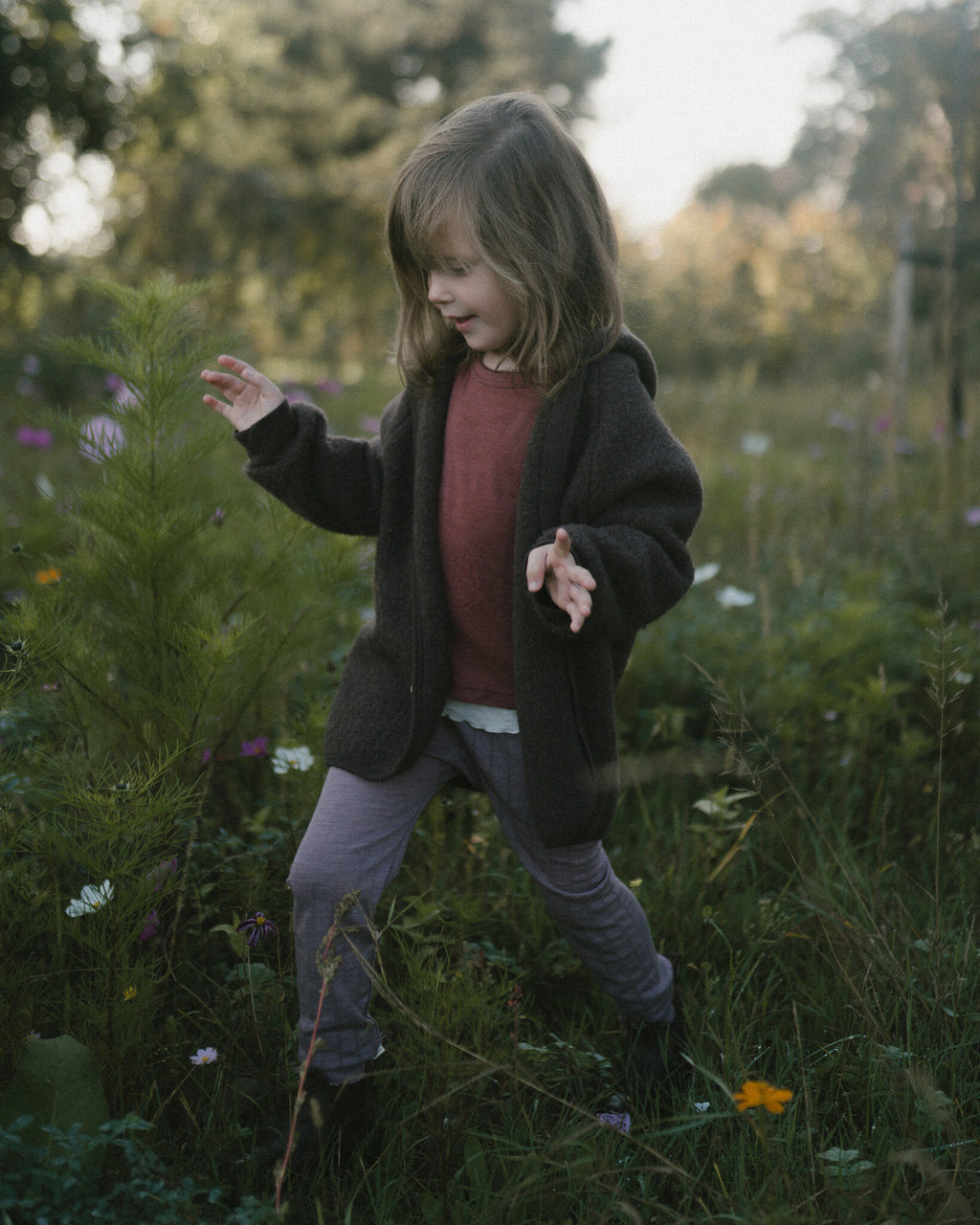 Kinderjas van wol-fleece - cocoa Ziloen©-11