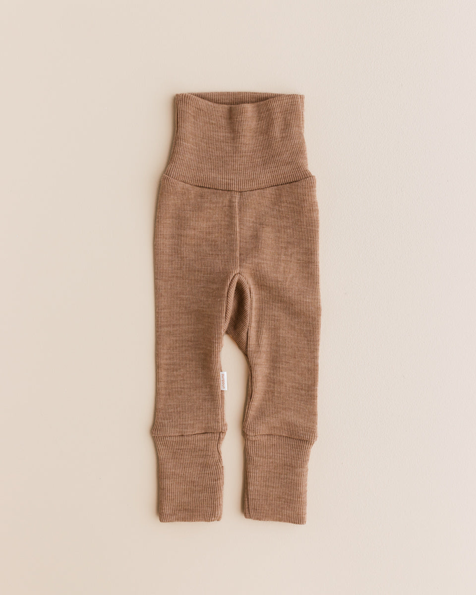 unaduna Baby pants tiny rib wool 2 in 1 feet - semla