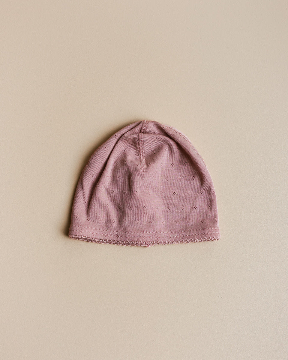 unaduna beanie wol zijde cameo rose