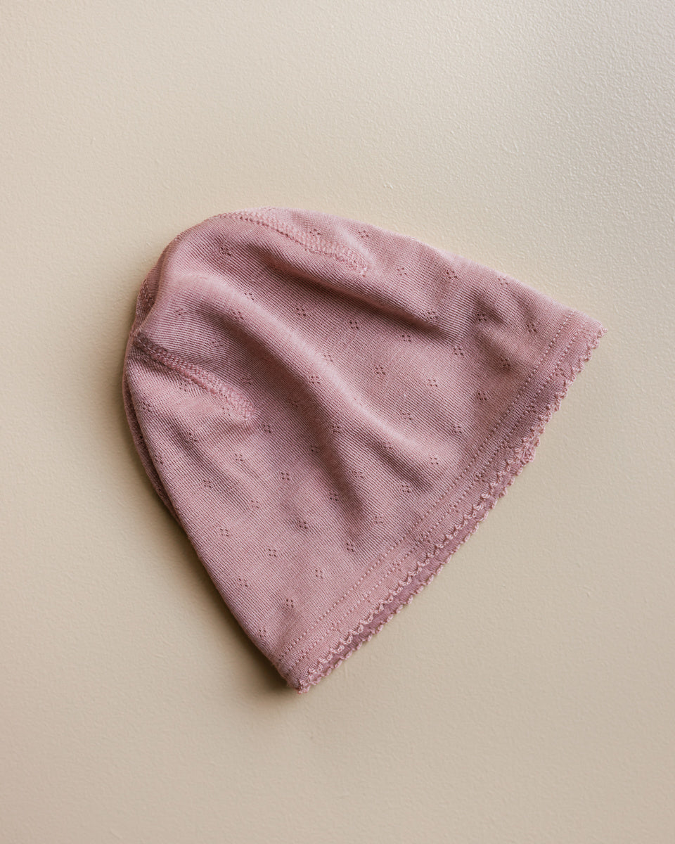 unaduna beanie wool silk cameo rose