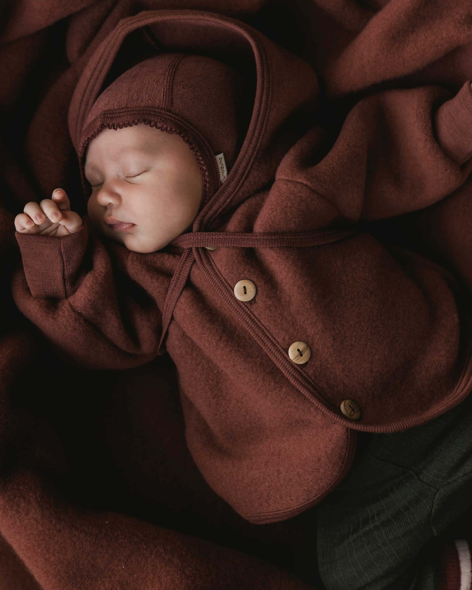 Unaduna jas wol fleece henna dune