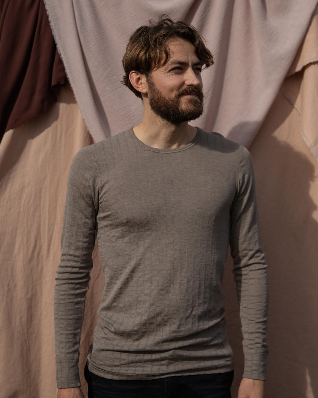 UNADUNA men's longsleeve hazel wool silk 2