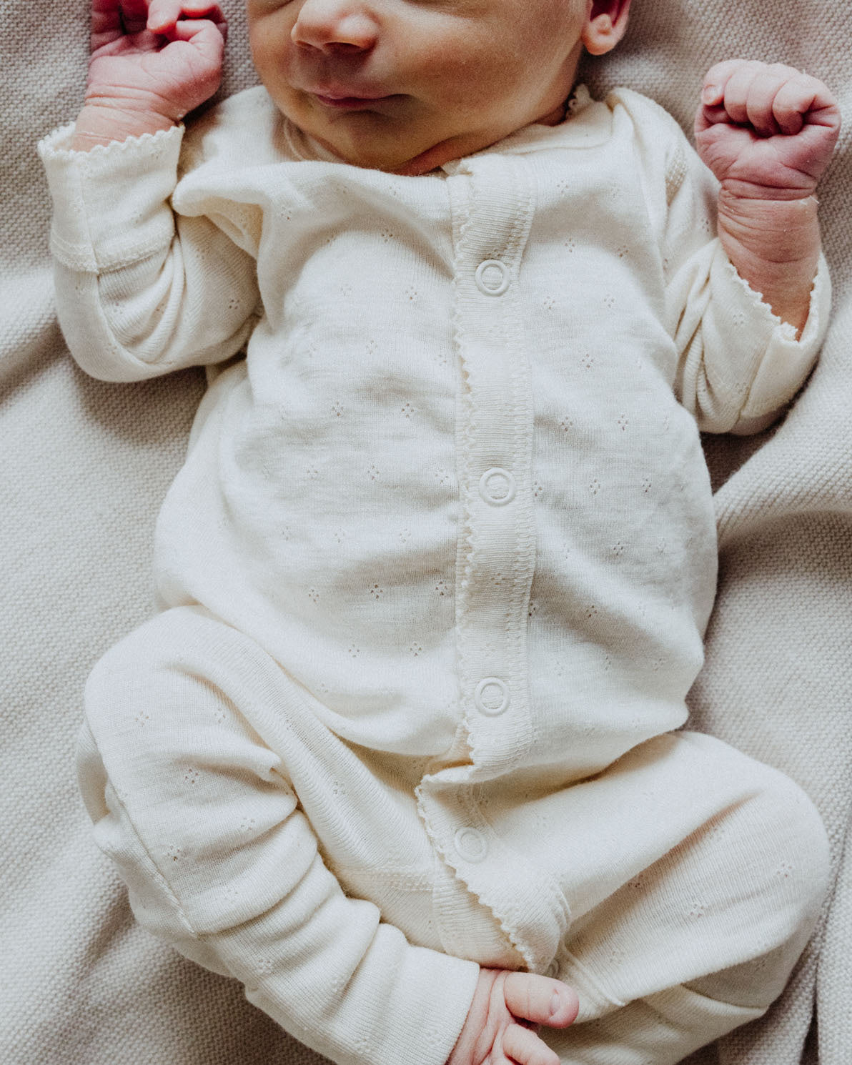 Unaduna Onesie pointelle 2 in 1 feet wol:zijde - munkki