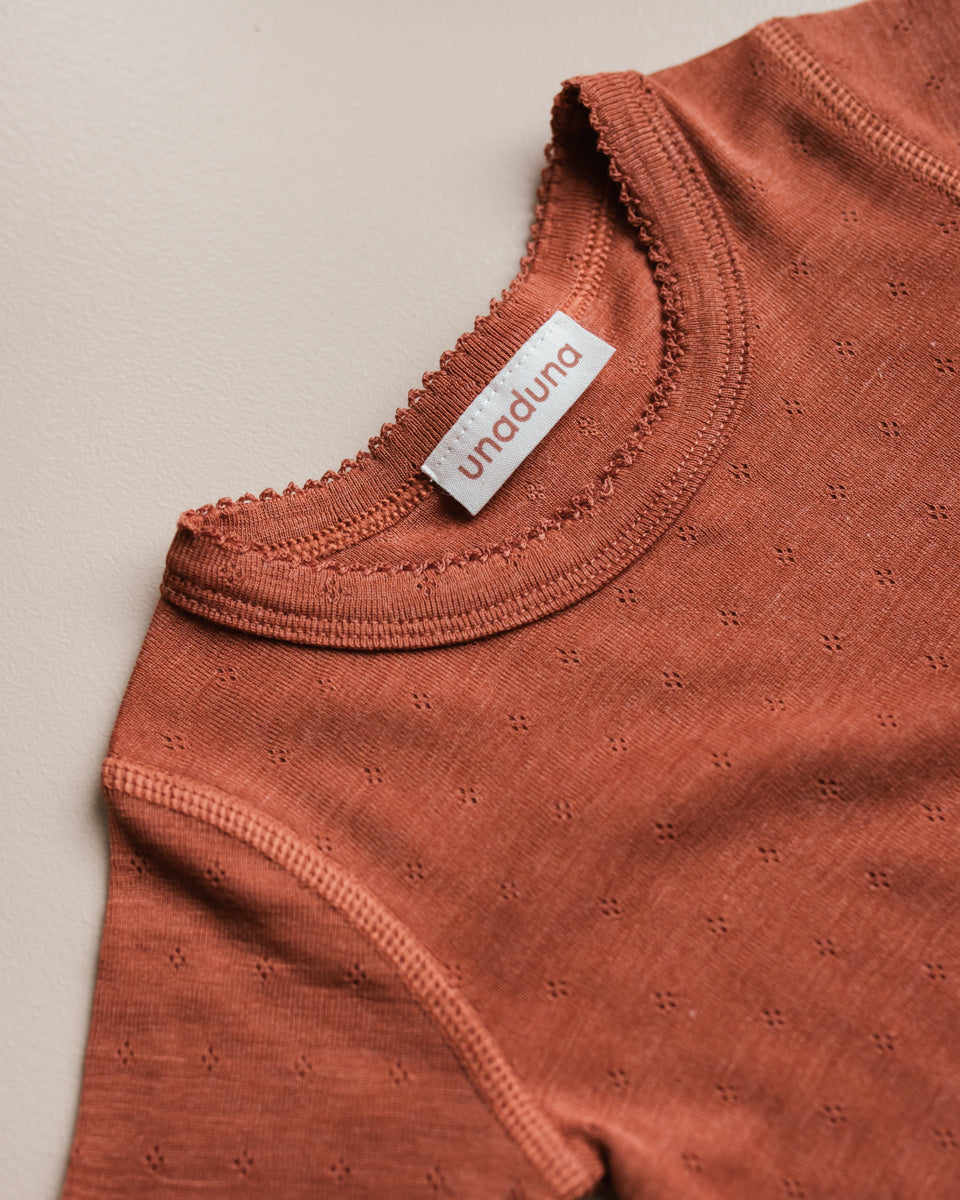 unaduna t shirt wool silk pointelle umbre