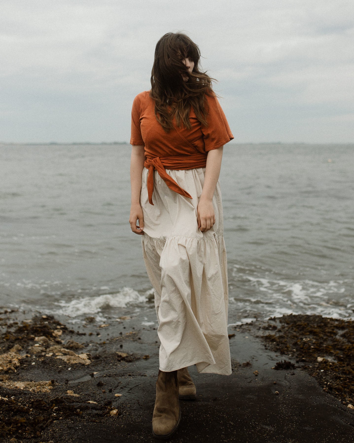 Unaduna wikkel blouse umber