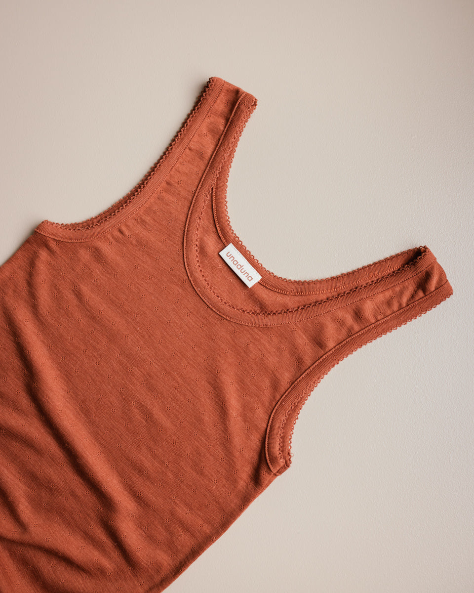 unaduna women's singlet wool silk umbre